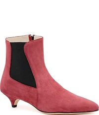 Amalfi Anubi Nubuck Suede Kitten Heel Chelsea Dress Booties