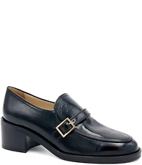 Amalfi Atena Patent Leather Tailored Monk Strap Buckle Hardware Loafers