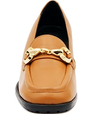 Amalfi Bacchetta Leather Bit Buckle Loafer Pumps