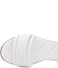 Amalfi Barocco Leather Strappy Ankle Wrap Block Heel Dress Sandals