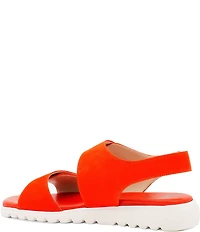 Amalfi Battigia Leather Double Banded Hook-and-Loop Sandals