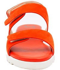 Amalfi Battigia Leather Double Banded Hook-and-Loop Sandals