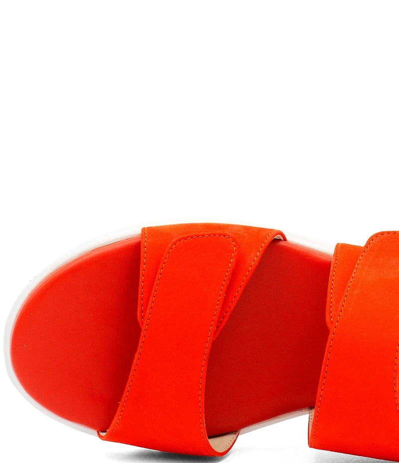 Amalfi Battigia Leather Double Banded Hook-and-Loop Sandals