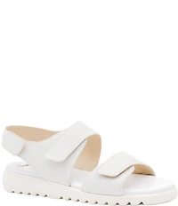 Amalfi Battigia Leather Double Banded Hook-and-Loop Sandals