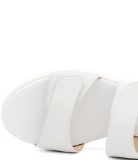 Amalfi Battigia Leather Double Banded Hook-and-Loop Sandals