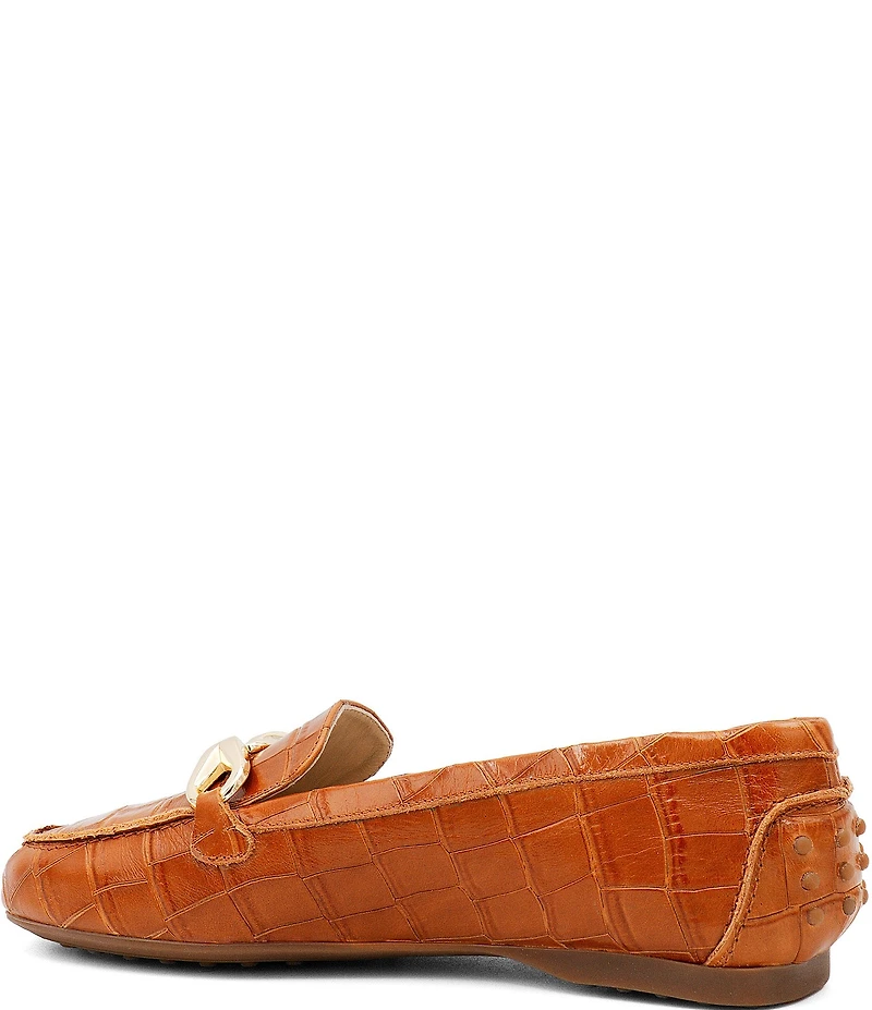 Amalfi Decano Croco Leather Hardware Loafers