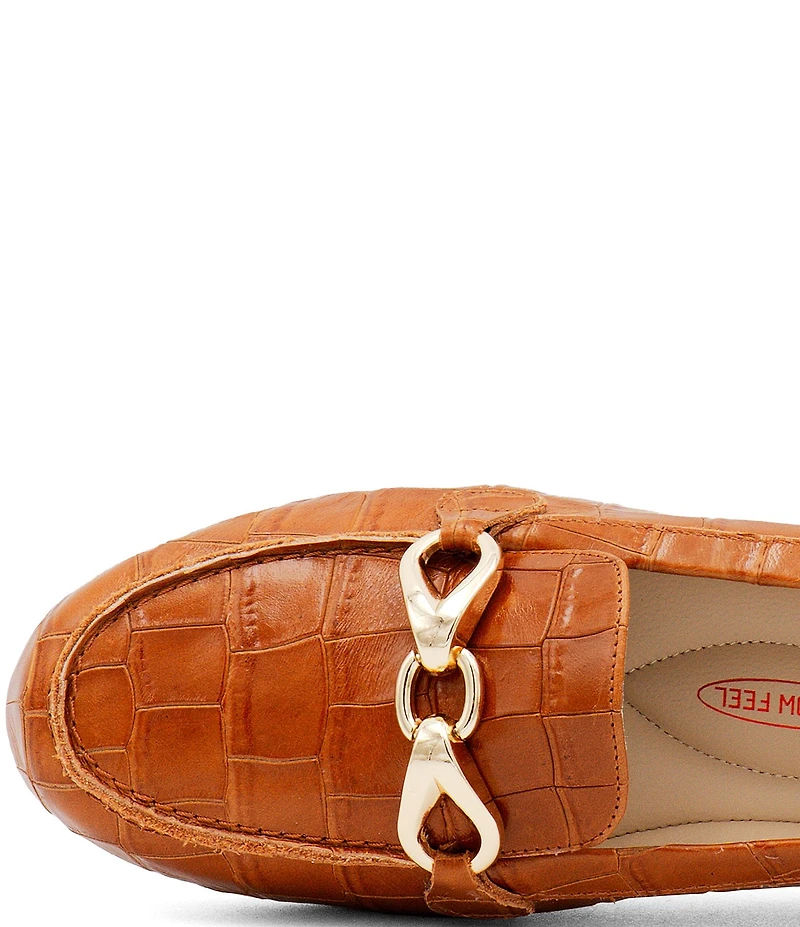 Amalfi Decano Croco Leather Hardware Loafers