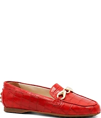 Amalfi Decano Croco Leather Hardware Loafers