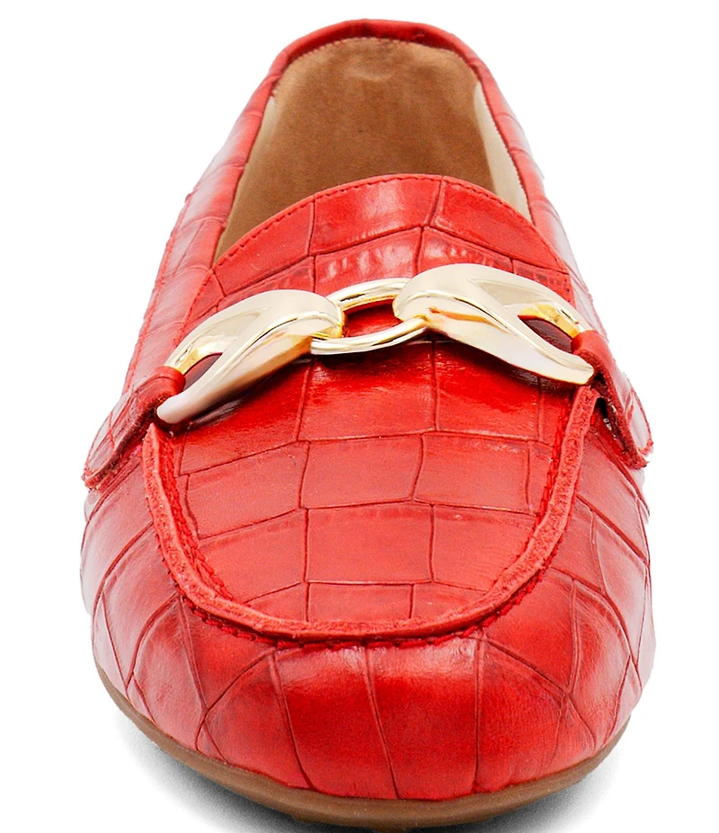 Amalfi Decano Croco Leather Hardware Loafers