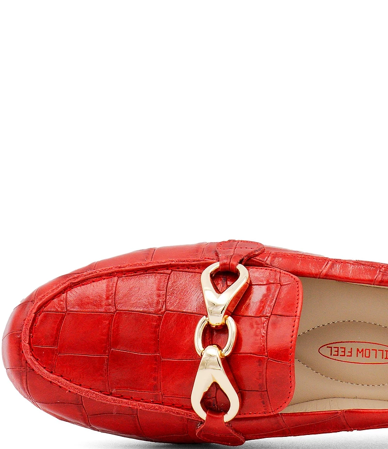 Amalfi Decano Croco Leather Hardware Loafers