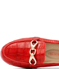 Amalfi Decano Croco Leather Hardware Loafers
