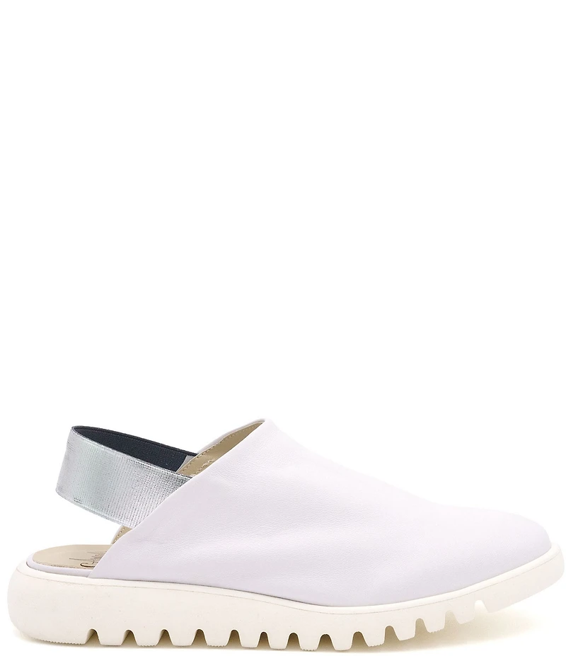Amalfi Elettrona Leather Comfort Slingback Clogs