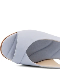 Amalfi Elevato Suede Slingback Peep Toe Block Heel Dress Sandals