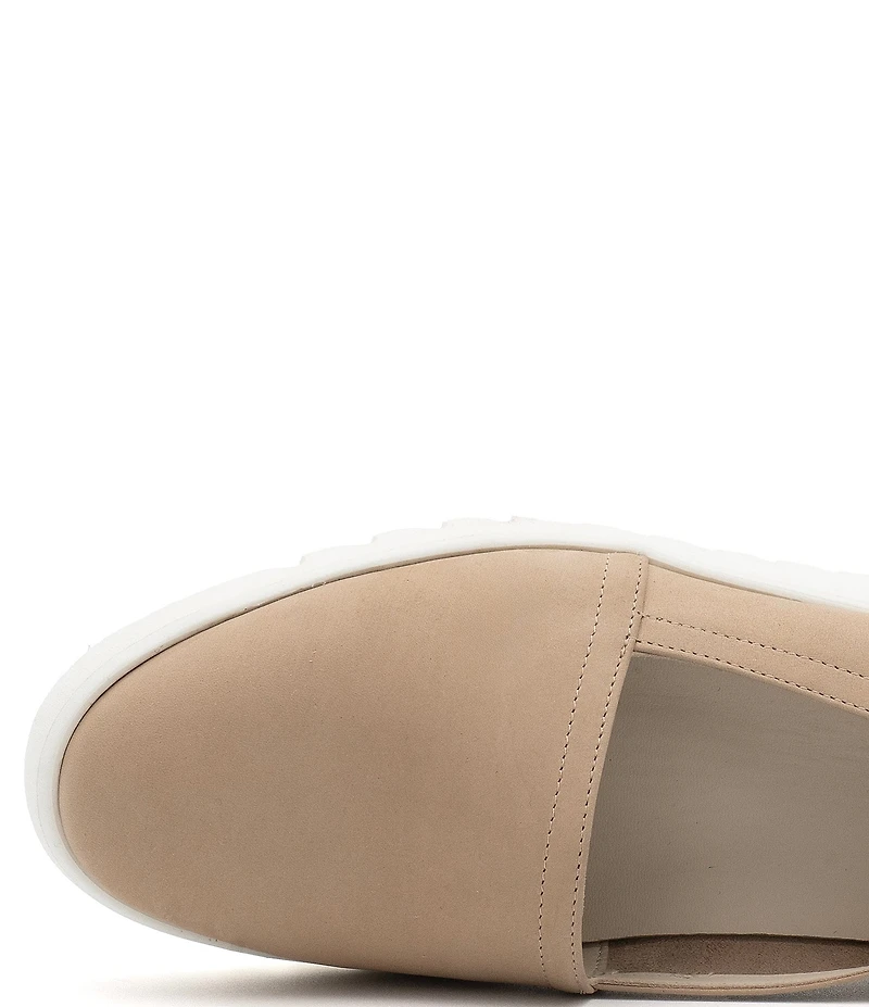 Amalfi Ella Suede Lug Sole Slip On Wedge Loafers