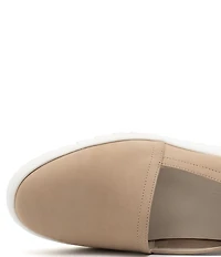 Amalfi Ella Suede Lug Sole Slip On Wedge Loafers