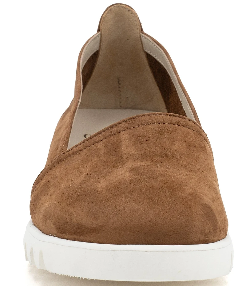 Amalfi Ella Suede Lug Sole Slip On Wedge Loafers