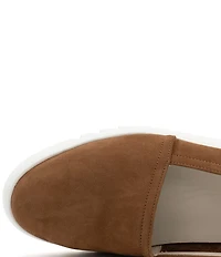 Amalfi Ella Suede Lug Sole Slip On Wedge Loafers