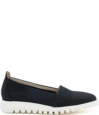Amalfi Ella Suede Lug Sole Slip On Wedge Loafers