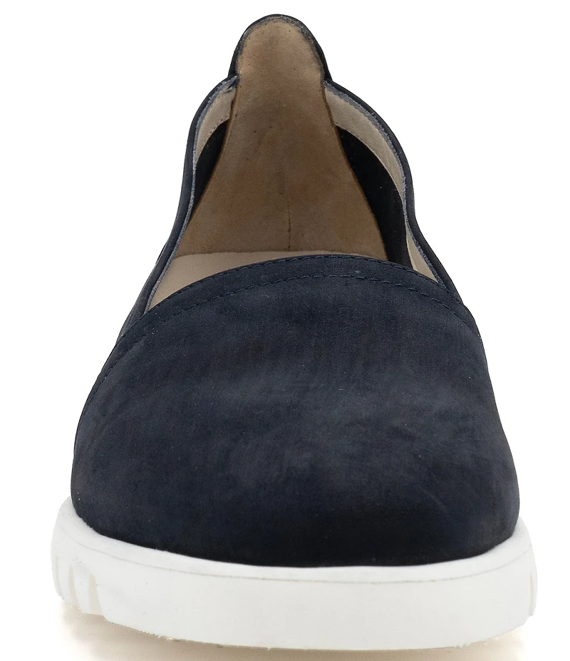 Amalfi Ella Suede Lug Sole Slip On Wedge Loafers