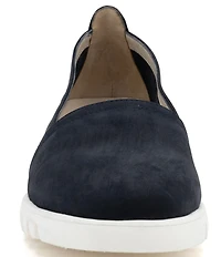 Amalfi Ella Suede Lug Sole Slip On Wedge Loafers