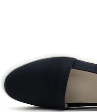 Amalfi Ella Suede Lug Sole Slip On Wedge Loafers