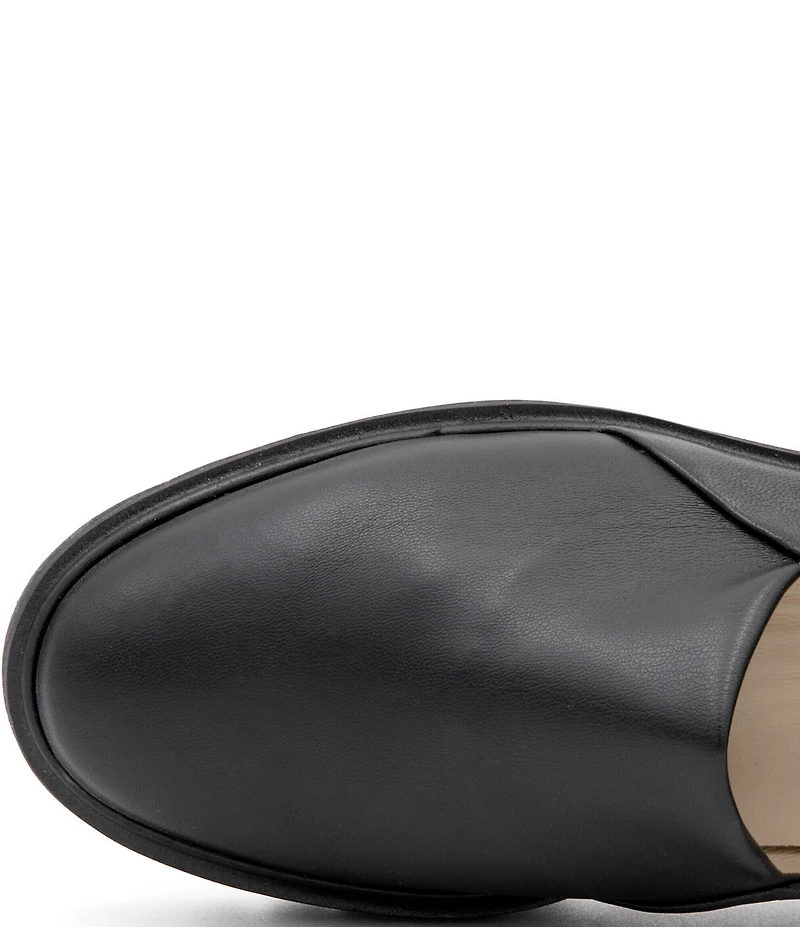 Amalfi Enfasi Leather Lugged Platform Slip On Loafers