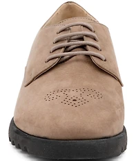 Amalfi Esatta Perforated Suede Lug Oxfords