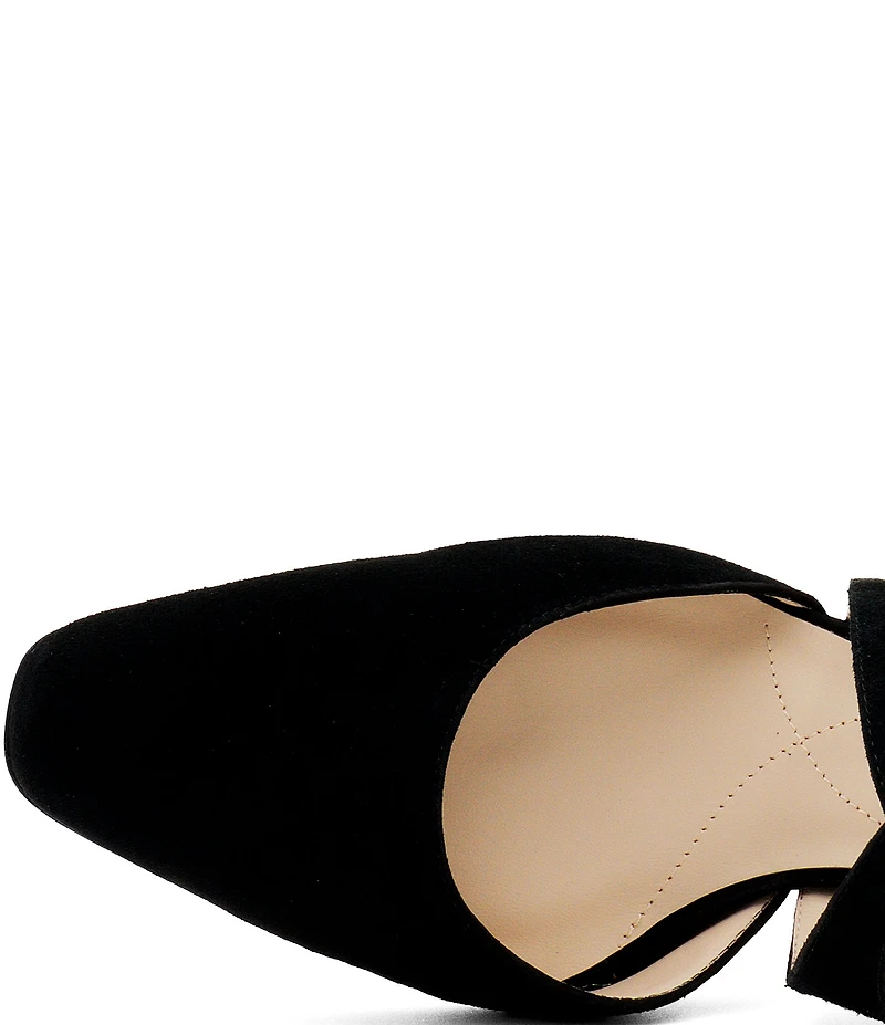 Amalfi Fagiolo Suede Cross Strap Pointed Toe Pumps
