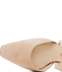 Amalfi Fagiolo Suede Cross Strap Pointed Toe Pumps