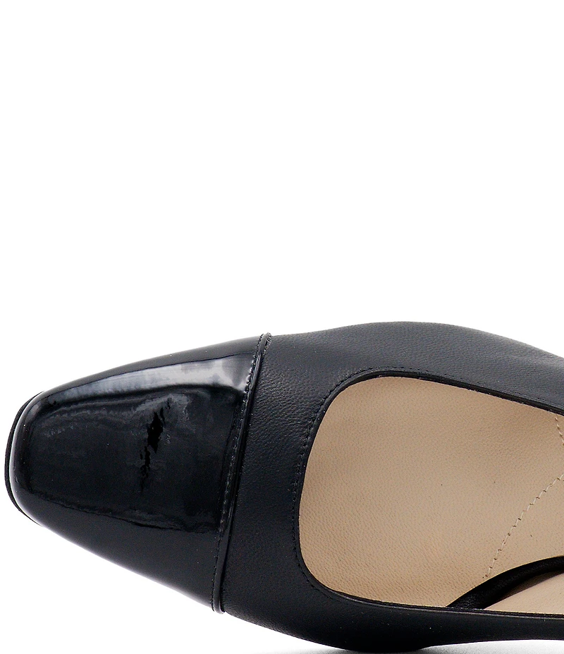 Amalfi Falasco Leather Cap Toe Slingback Pumps