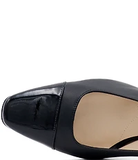 Amalfi Falasco Leather Cap Toe Slingback Pumps