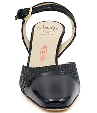Amalfi Florentia Leather Ankle Strap Pumps