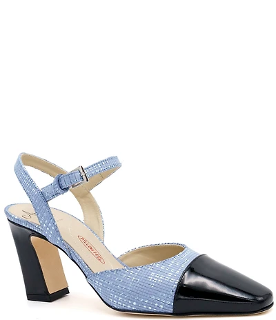 Amalfi Florentia Leather Ankle Strap Pumps