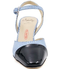 Amalfi Florentia Leather Ankle Strap Pumps