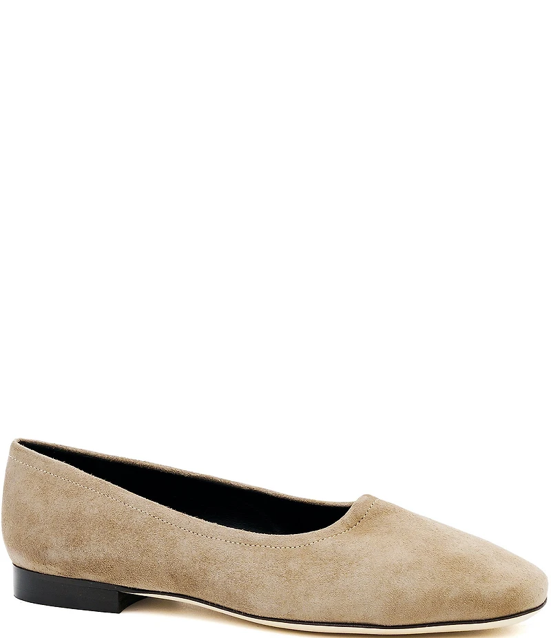 Amalfi Galeone Cashmere Suede Dress Flats