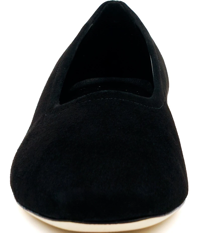 Amalfi Galeone Cashmere Suede Dress Flats