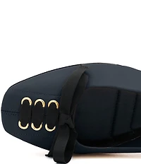 Amalfi Giacomino Leather Laced Bow Dress Flats