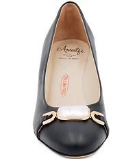 Amalfi Lancetta Leather Ornamented Pumps