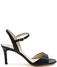 Amalfi Lapo Snake Embossed Leather Dress Sandals