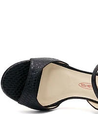 Amalfi Lapo Snake Embossed Leather Dress Sandals