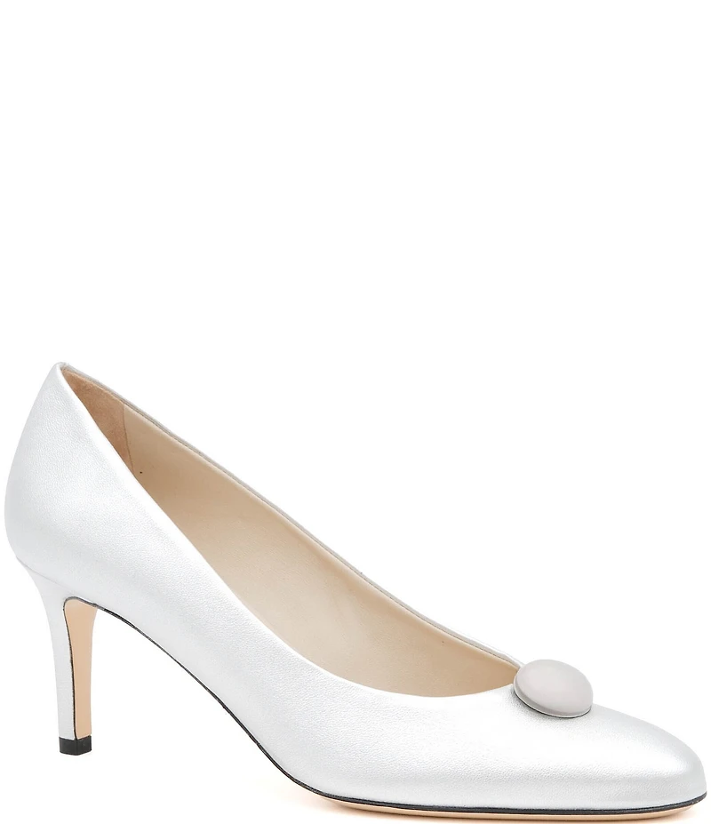 Amalfi Leopolda Leather Ornamented Dress Pumps