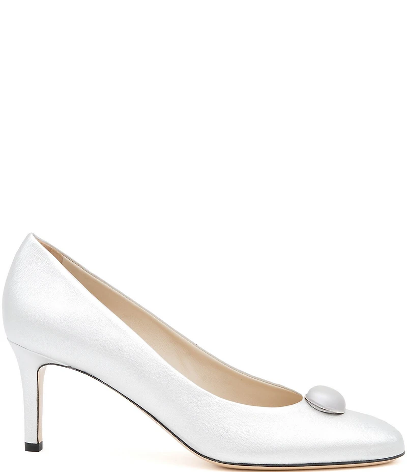 Amalfi Leopolda Leather Ornamented Dress Pumps