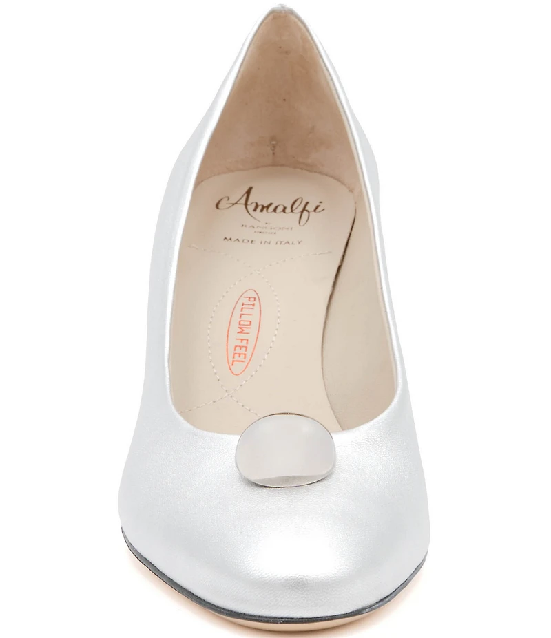 Amalfi Leopolda Leather Ornamented Dress Pumps