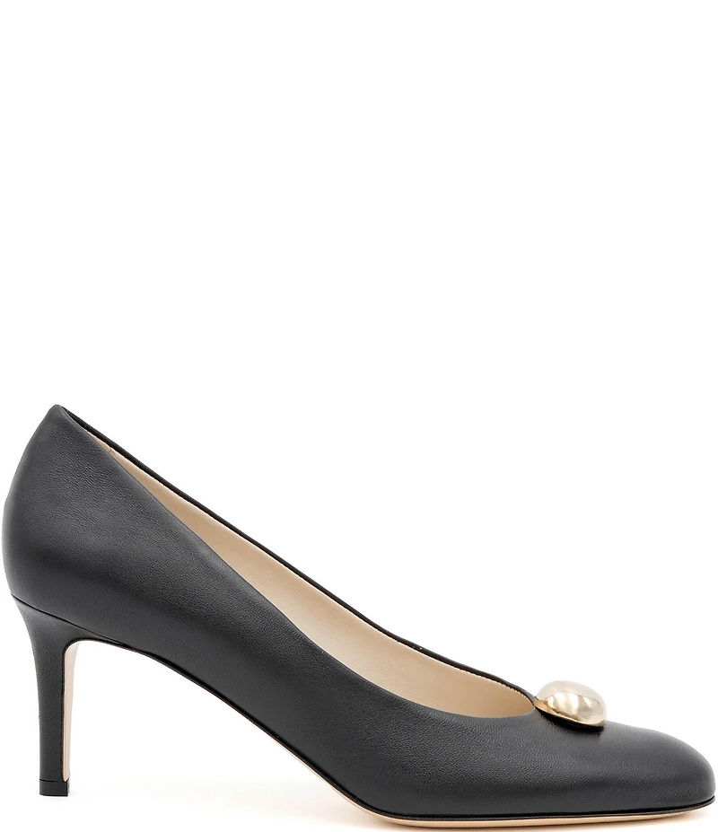 Amalfi Leopolda Leather Ornamented Dress Pumps