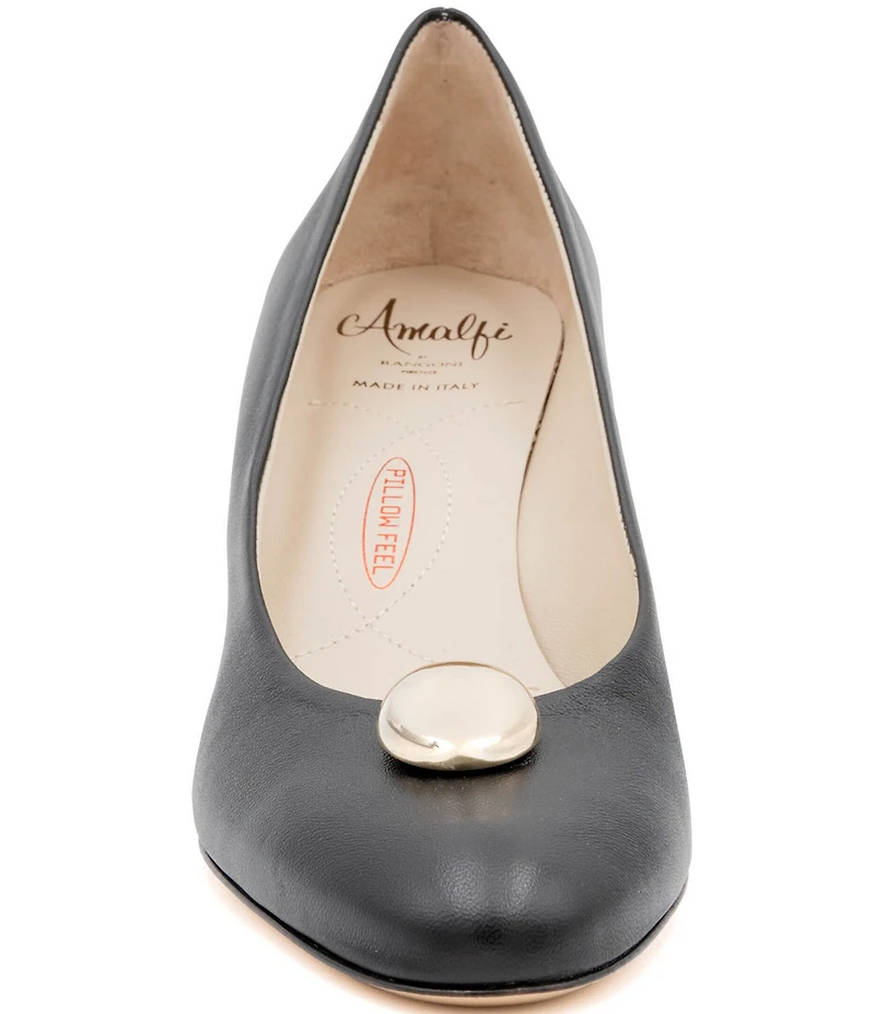 Amalfi Leopolda Leather Ornamented Dress Pumps