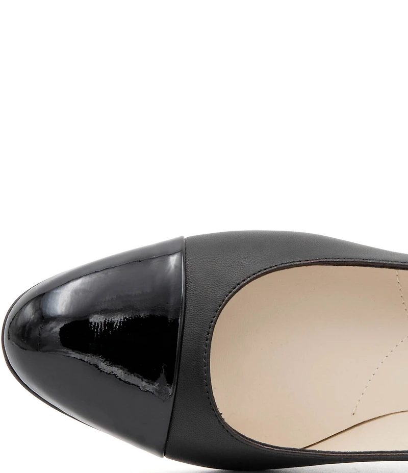 Amalfi Lilli Leather Mary Jane Patent Cap Toe Pumps