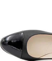 Amalfi Lilli Leather Mary Jane Patent Cap Toe Pumps