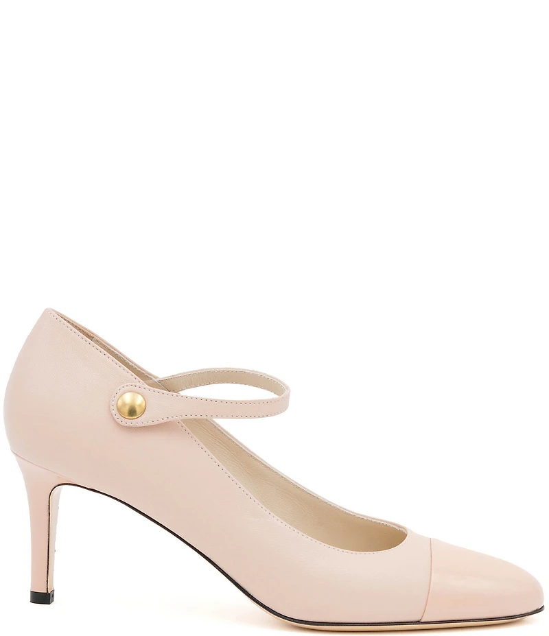 Amalfi Lilli Leather Mary Jane Patent Cap Toe Pumps