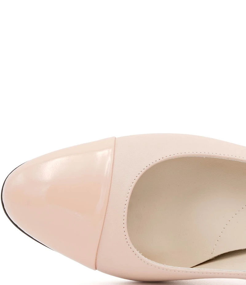 Amalfi Lilli Leather Mary Jane Patent Cap Toe Pumps