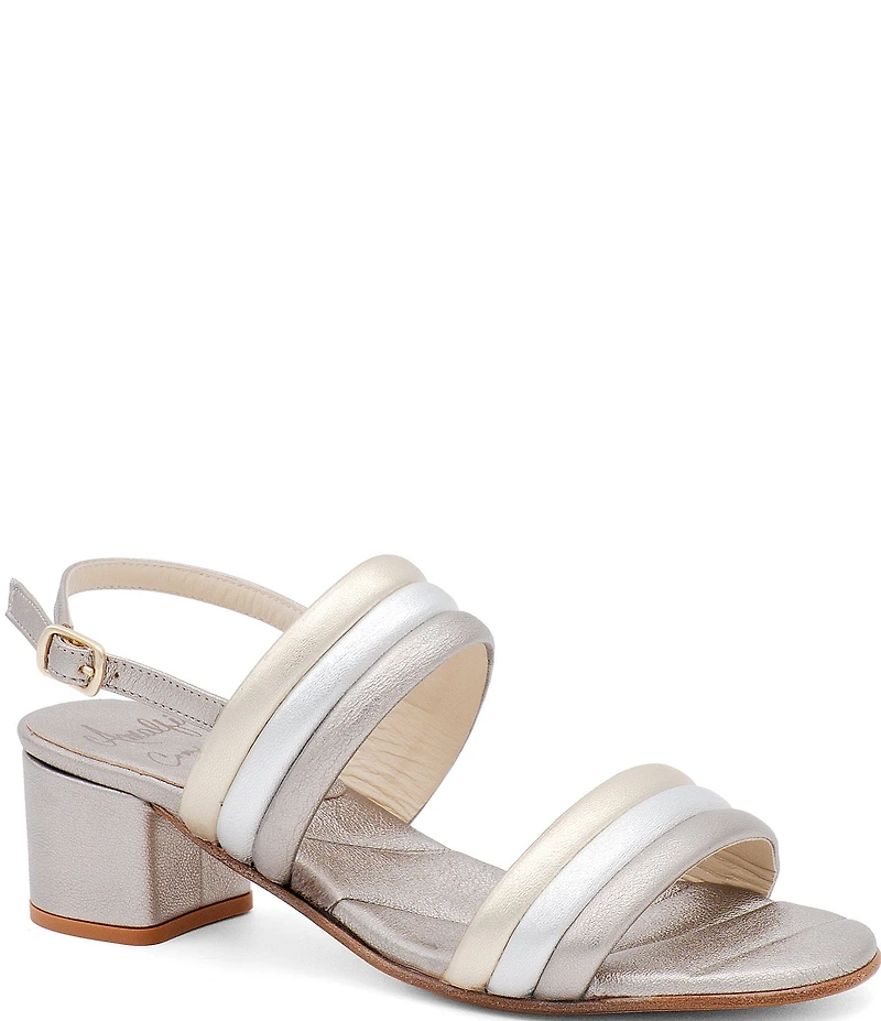 Amalfi Macedonia Leather Slingback Sandals